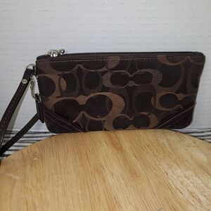 Women's Coach Monogram Wrislet with Suede Trim